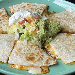 Quesadilla- beef; pretty good with plenty for leftovers