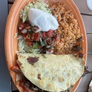 Lunch fajita quesadilla