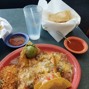 Special combination reasonable flavor. Nice texture on the Rellano. Crunchy Taco- lite on the filling 5-12-23