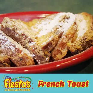 Brioche French Toast, made fresh from a local bakery right here in Albuquerque.