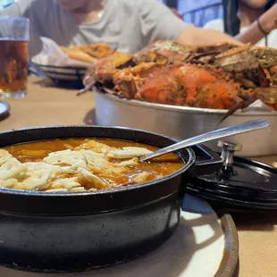 Maryland Crab Soup and dozen jumbo crabs