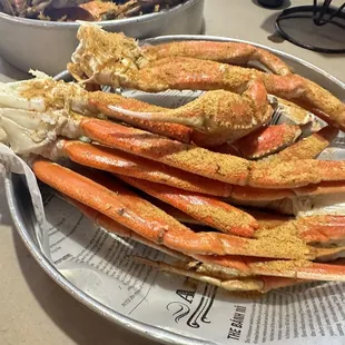 Steamed crab legs