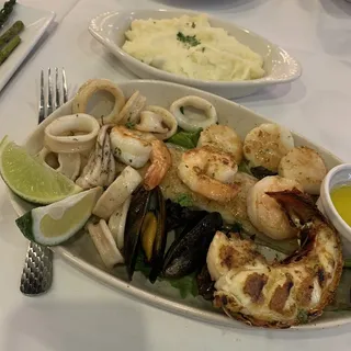 Grilled Seafood Parrillada for One