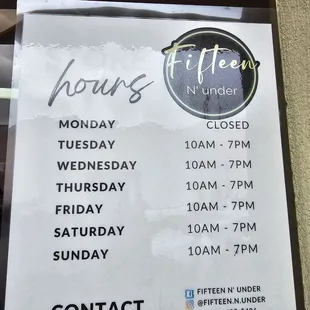 Hours of operation