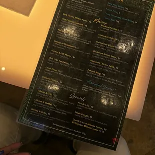 Menu. There's a plethora to choose from!