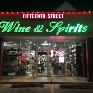 the front of the store