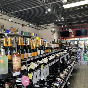 rows of bottles of wine