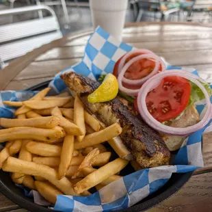 Blackened fish sandwich with fried $14