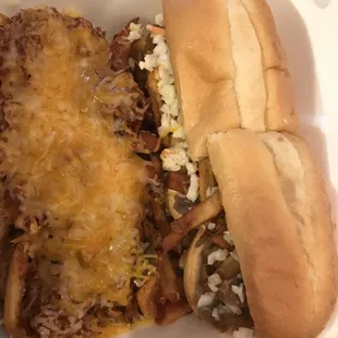 Chili Cheese Fries, pittsburgh style gyro sandwich!