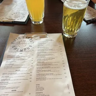 5th Street Bree Pub menu
