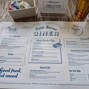 sushi and sashimi, menu