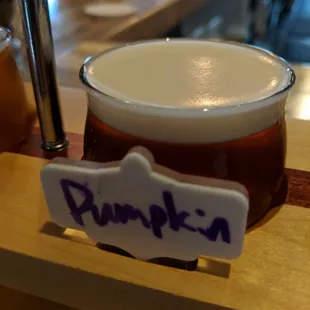 Seasonal Pumpkin beer