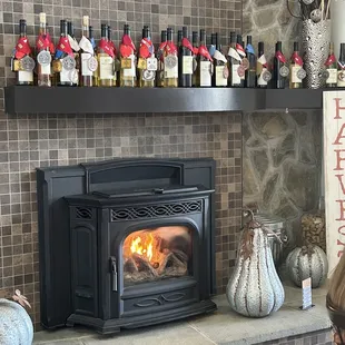 Who doesn't like a cozy fire and judging by the awards, the wine is top notch!