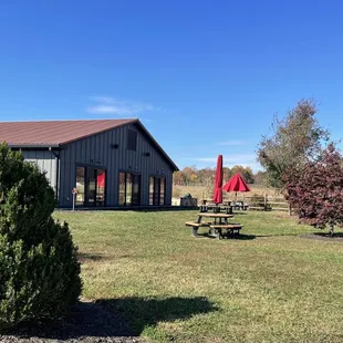 Outside and a venue space