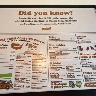 Menu - order at Kiosks