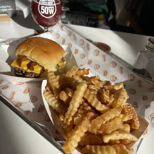 West Virginia double with fries
