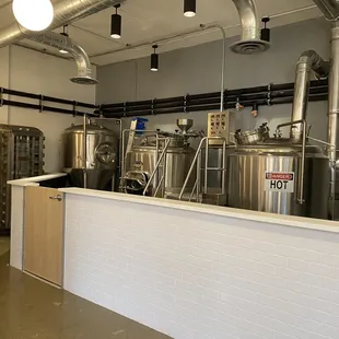 a view of a brewery's interior