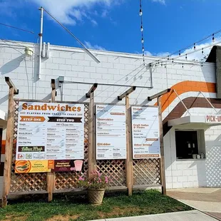 Outside beer garden ordering