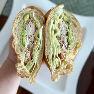 Croissant Avocado Club