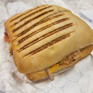 Grilled chicken panini