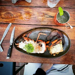 Surf and Turf, grilled lobster with 45-day aged fillet