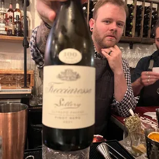 Awesome bartender who helped with wine selection.