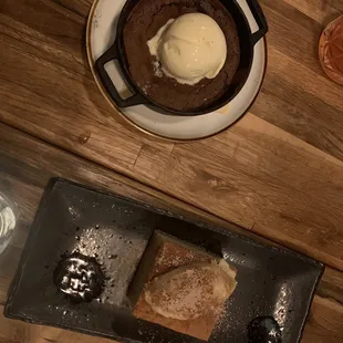 Cast Iron Fudge Brownie &amp; Banana Cake