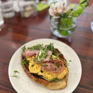 Croissant Scrambled Eggs Sandwich