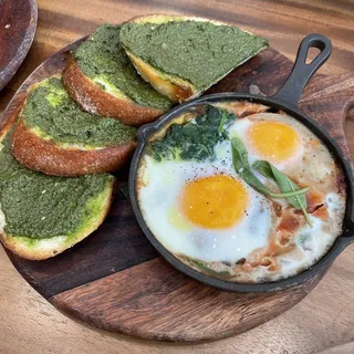 Roasted Mushroom Baked Eggs