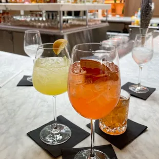 menton spritz (left) and luberon spritz (right)