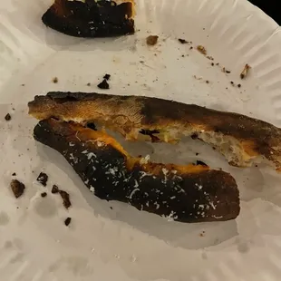 Overcooked crust. Didn't even bother eating it.