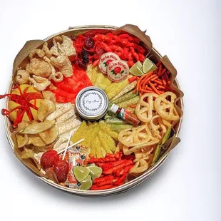 a platter of food