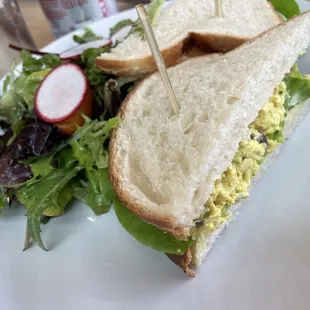 Curried chicken salad sandwich