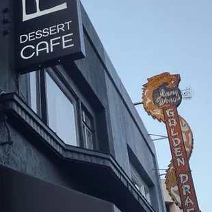 Partial view of the cafe front