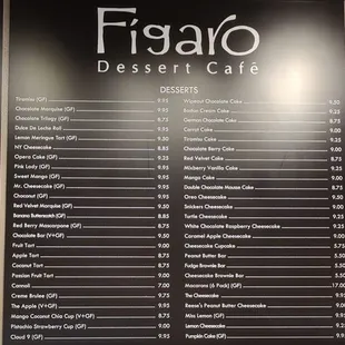 Menu board