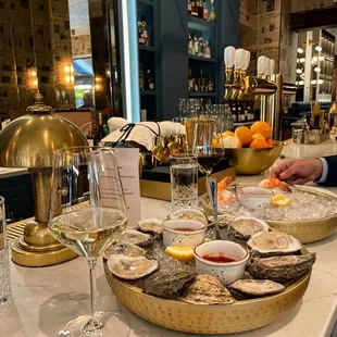 Oysters, shrimp Cocktail at Figaro