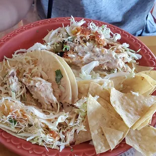 Fish tacos?  Where's the fish? 10 bucks come on!