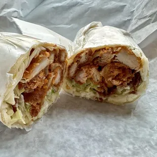 Buffalo chicken wrap with ranch! Get &apos;em on Buff Chick Thursdays!