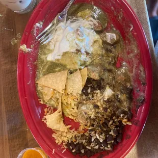 Chile Verde Enchiladas
