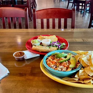 Incredible ceviche and taquitos!