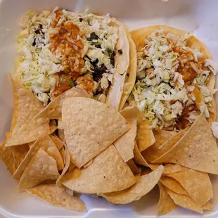 tortillas and cole slaw