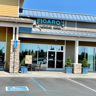the front of the restaurant