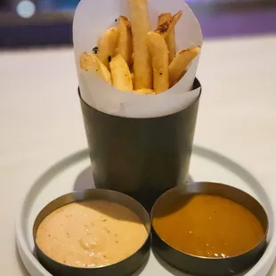 Herbed Fries w/ Harissa Aioli &amp; Banana Ketchup