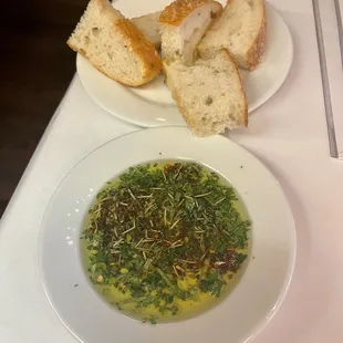 Bread and olive oil