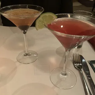 Manhattan and Figlio martini