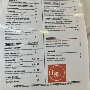 Great menu.