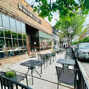 Our patio space during the summer.