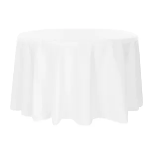 120" Round Table  Linen. Available in many colors.