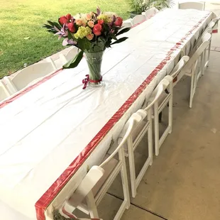 Resin chairs I rented