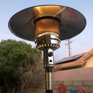 Patio heaters available